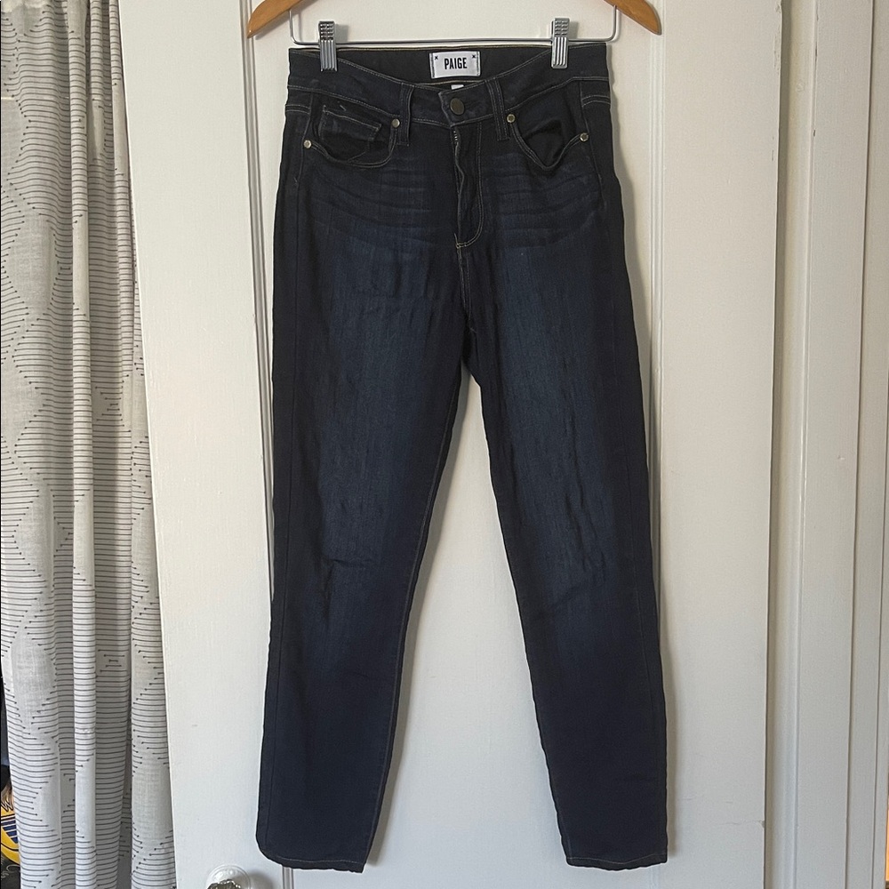 PAIGE Hoxton Ankle Women's Dark Blue Straight Leg Jeans